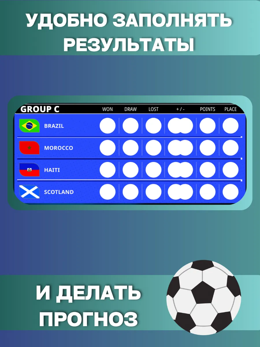 Плакат Турнирная таблица чемпионата мира по футболу 2026 — изображение 4